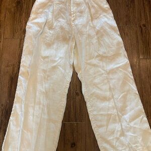Summer 100% Linen Nicole Miller Woman Pants 6
